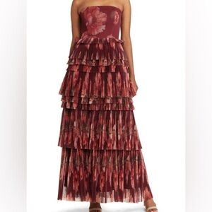 Anthropologie hutch Nalina Tiered Strapless Maxi dress